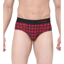 UnderJeans by Spykar Blue & Red Checks Briefs-picture-19
