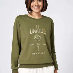 Honey by Pantaloons Green Cotton Printed Sweatshirt-image-67