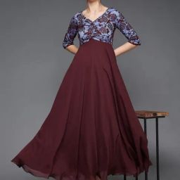 Miss Chase Wine Lace Maxi Dress-image-28