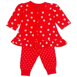 Mee Mee Kids Red Printed Top with Joggers-image-51