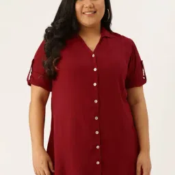 theRebelinme Maroon Regular Fit Shirt-image-11