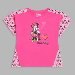 Blue Giraffe Kids Pink Printed T-Shirt-image-93