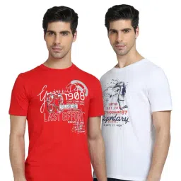 Dyca White & Red Crew T-Shirt - Pack of 2-image-91