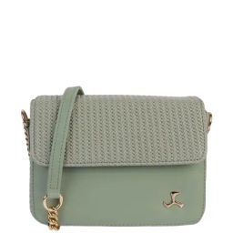 Mochi Green Textured Medium Sling Handbag-0