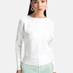 Kazo White Cotton Pullover-image-8
