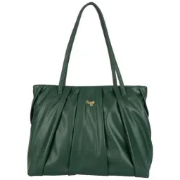 Baggit Green Textured Medium Tote Handbag-image-74