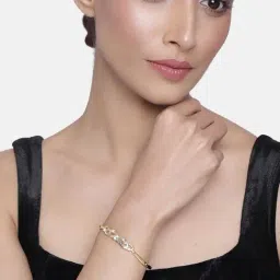 Estele Gold & Rhodium-Plated Tiara Bracelet for Women-13