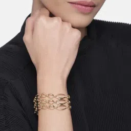 Estele Gold-Plated Multi Bubble Bracelet for Women-29