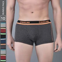 Dollar Bigboss Assorted Cotton Regular Fit Trunks - Pack Of 10-picture-14