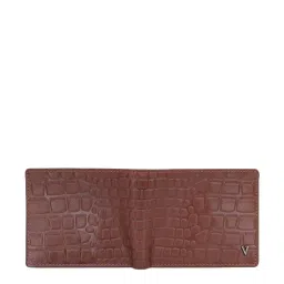 The Vertical Tan Textured Bi-Fold Wallet for Men image 5