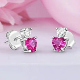 Zavya Heart Rhodium Plated 925 Sterling Silver Earrings for Women-33