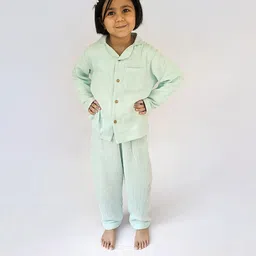 Snuggly Spaces Kids-Unisex Green Nightdress-image-96
