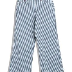 TOMMY HILFIGER Girls Blue Cotton Striped Jeans-image-20