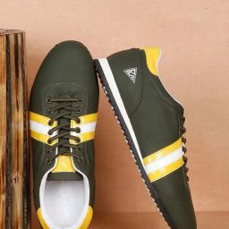 Louis Stitch Men's Mexican Green Casual Sneakers-image-14