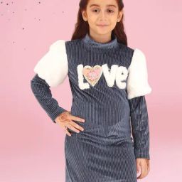 Cutecumber Girls Grey Dress-image-96