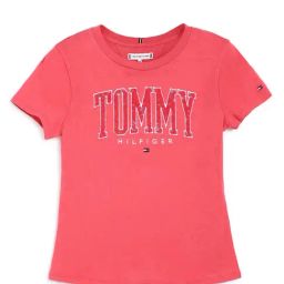 Tommy Hilfiger Kids Red Logo Print T-Shirt-image-14