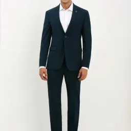 Allen Solly Blue Slim Fit Two Piece Suits-image-63