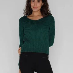 Identiti Teal Cotton Slim Fit Pullover-image-95