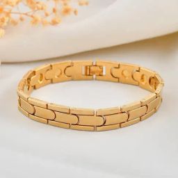 VOJ Classic Gold Toned Power Element Bracelets for Men-image-74