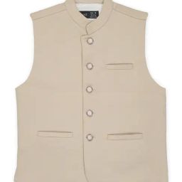 Cavio Kids Beige Solid Nehru Jacket-image-73