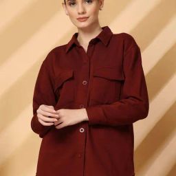 Melon by PlusS Red Plain Jackets-picture-34