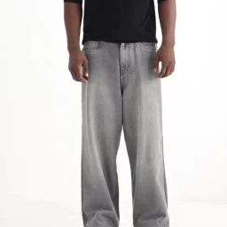 Rare Rabbit Grey Cotton Flared Fit Solid Jeans-image-48