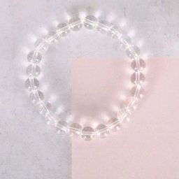 NVR Transparent Beaded Elasticated Bracelet for Unisex-43