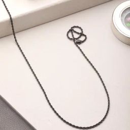 Aatmana Black Brass Minimal Stainless Steel Chain-image-59