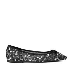 London Rag Women's Black Flat Ballets-image-84