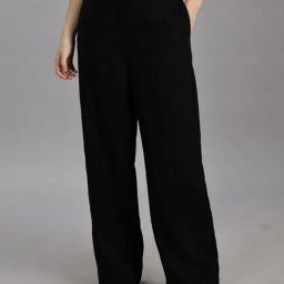 TOMMY HILFIGER Black Regular Fit Mid Rise Trousers-picture-10
