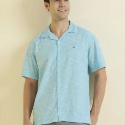 Allen Solly Blue Relaxed Fit Printed Shirt-image-41