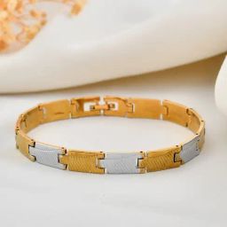 VOJ Dual Tone Alloy Bracelets for Men-image-87