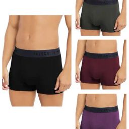 Freecultr Multi Color Modal Regular Fit Solid Trunks (Pack of 4)-picture-1