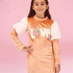 Cutecumber Girls Orange Dress-image-41