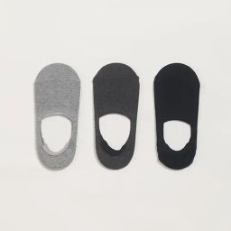 WES Lounge by Westside Grey No-Show Socks - Pack of 3-16