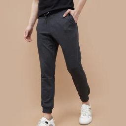 Fame Forever By Lifestyle Black Cotton Slim Fit Joggers-image-96