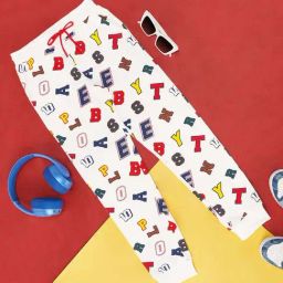 Pantaloons Junior Off-White Cotton Printed Trackpants-image-34