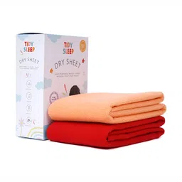 TIDY SLEEP Orange 2 Pieces Cotton Waterproof & Breathable Mattress Protectors-image-28