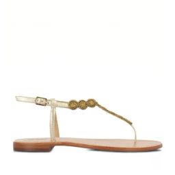 Saint G Women's Alcina Gold T-Strap Sandals-image-51