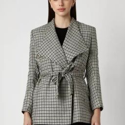 Van Heusen Grey Houndstooth Pattern Jacket-image-90