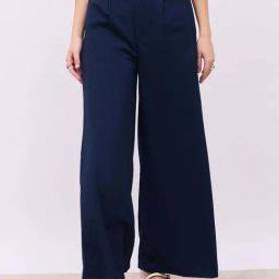 Styli Navy Blue Regular Fit Trousers-image-65