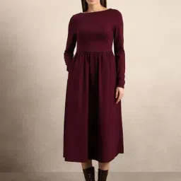 Vero Moda Winetasting Cotton Flared Fit Dress-picture-7