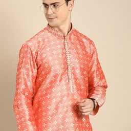 Anouk Ethnic Motifs Printed Jacquard Kurta-image-43