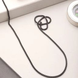 Aatmana Black Brass Stainless Steel Minimal Chain-image-43