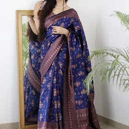RASVRITI Art Silk Saree With Blouse Piece-picture-28