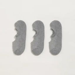 WES Lounge by Westside Grey No-Show Socks - Pack of 3-15