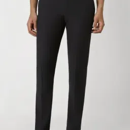Van Heusen Navy Cotton Slim Fit Trousers-image-94