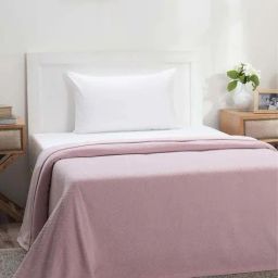 Maspar Colorart Blaize Pale Mauve Cotton 200 TC 256 GSM Single Bed Cover-image-84