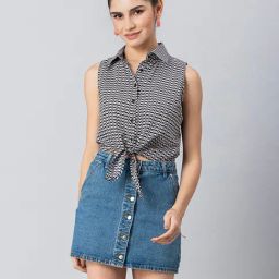 Moomaya Black & White Printed Shirt-picture-15