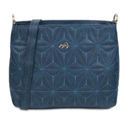 Metro Blue Embroidered Medium Sling Handbag-image-18